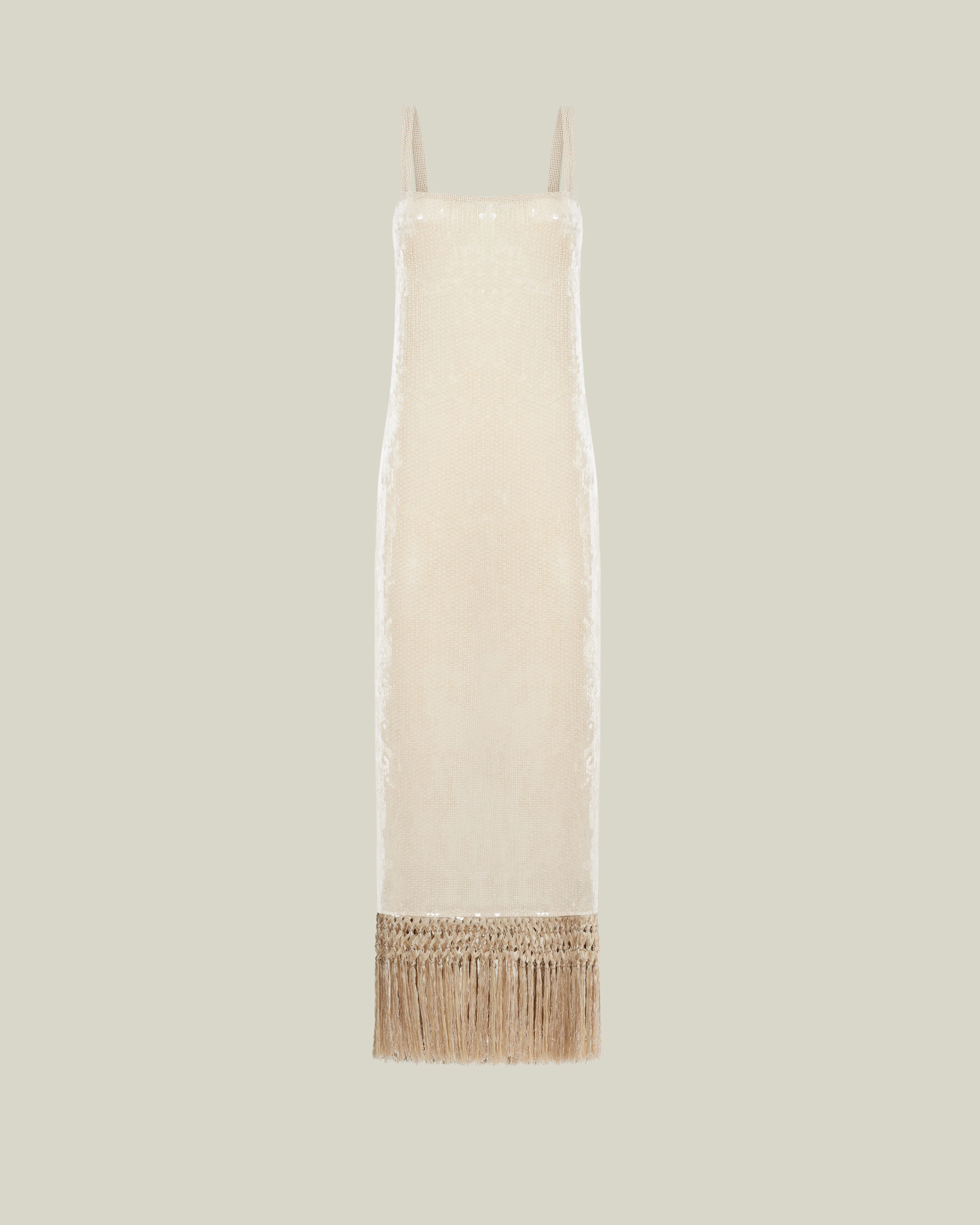 Agrigento Disco Dress in Nude - Image 3